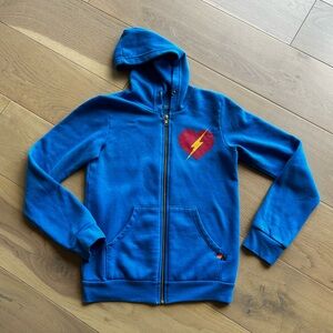 Aviator Nation heart bolt zip up hoodie UNISEX
